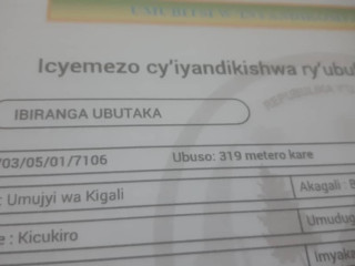 A plot for sale in Kigali/Busanza