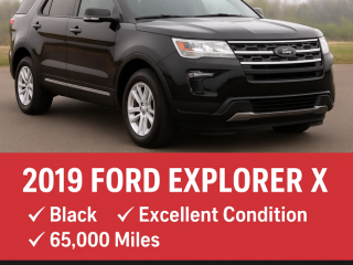 Luxury 2019 Ford Explorer X Black 4WD Strong Engine, Clean Interior